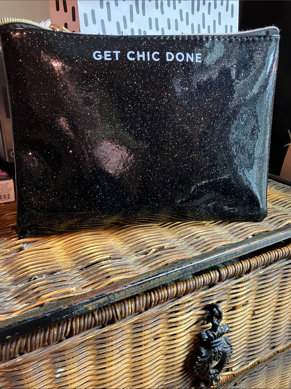 RUBY+ CASH Glitter Cosmetic Pouch with 'Get Chic Done' Slogan & free gifts!!!